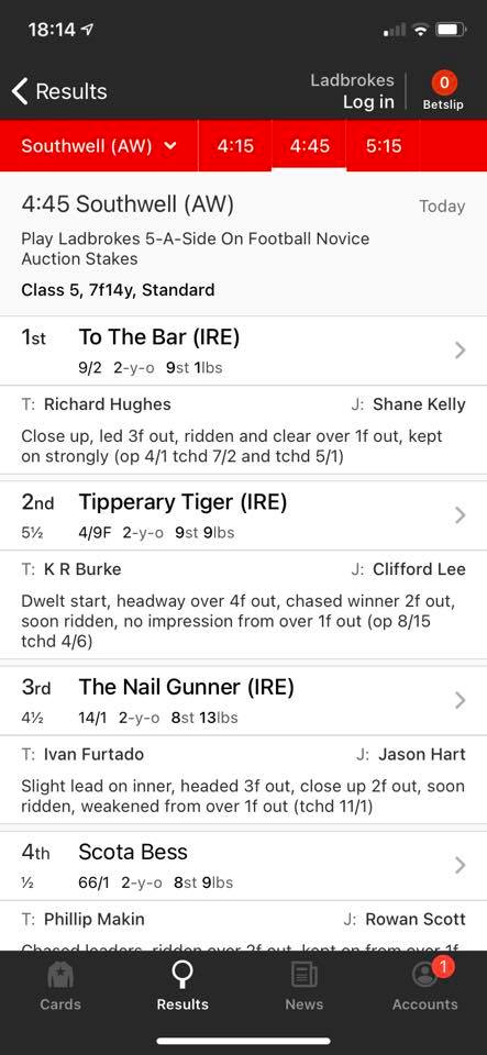 Tipperary Tiger 2nd – was much heavier than the winner who was really impressive